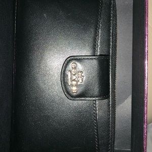 Coach Wallet Black Leather